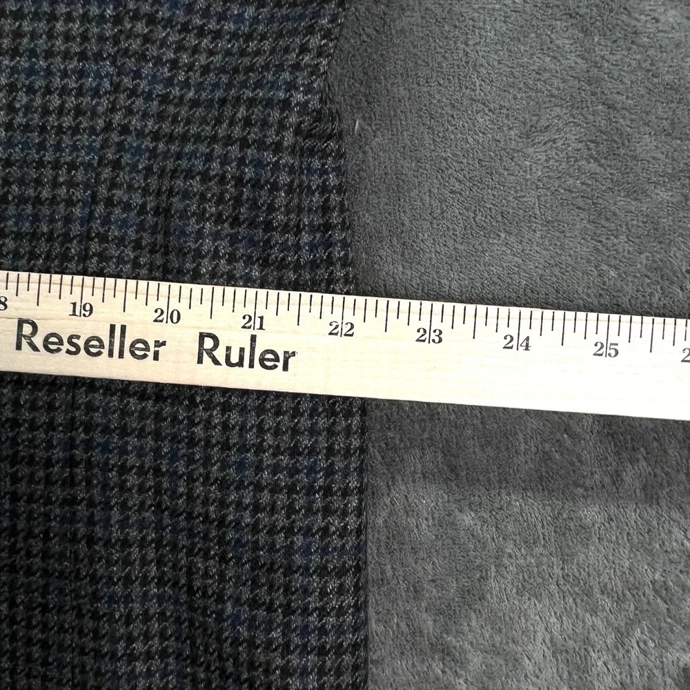 Chaps Brown Houndstooth Blazer 46R Gray Wool Tweed 2‎ Button Preppy Grandad
